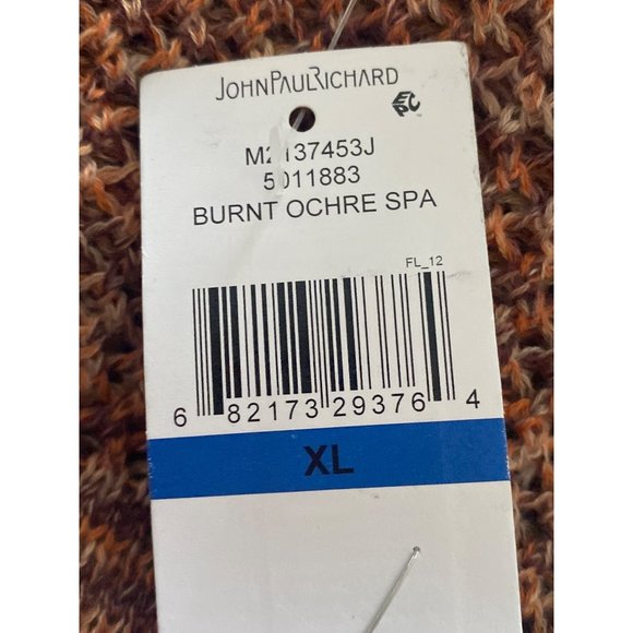 John Paul Richard Women's Space Dye Sweater Burnt Ochre Size XL NWT - Picture 2 of 2